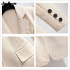 Women's Oversize Two Pieces Set Spring Autumn Office Lady Graceful Suit Coats+Pleated Mesh Skirts Sets 2023 Working Clothing