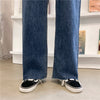 Women's Pants 2022 Streetwear Straight Solid Color High Waist Trouser Loose Streetwear Jeans Wide Leg Mom Denim Pants
