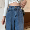 Women's Pants 2022 Streetwear Straight Solid Color High Waist Trouser Loose Streetwear Jeans Wide Leg Mom Denim Pants