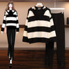 Women's Pants Autumn Oversized Traf Style Korean Spring Striped Sweater Black Trousers Suit Y2k Pants for Women