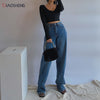 Women's Pants Jeans Woman High Waist Wide Baggy Mom Jeans Oversize Female Pants Streetwear Women Trouser Straight Leg Jeans
