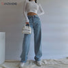 Women's Pants Jeans Woman High Waist Wide Baggy Mom Jeans Oversize Female Pants Streetwear Women Trouser Straight Leg Jeans