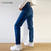 Women's Pants Mom Jeans Woman 2022 Undefined Baggy Oversize Loose Wide Denim Pants High Waisted Straight Trousers