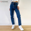 Women's Pants Mom Jeans Woman 2022 Undefined Baggy Oversize Loose Wide Denim Pants High Waisted Straight Trousers