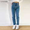Women's Pants Mom Jeans Woman 2022 Undefined Baggy Oversize Loose Wide Denim Pants High Waisted Straight Trousers