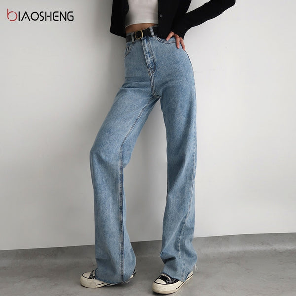 Women's Pants Mom jeans woman high waist 2022 Undefined Baggy Oversize Loose Wide Denim Pants y2k Straight Trousers