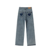 Women's Pants Straight Leg Jeans Women Blue High Waist Slim Loose Autumn Winter Pants Casual Split Washed Mom Trousers