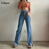 Women's Pants Wide Leg Jeans Women High Waist Baggy Jeans Loose Split Pants Casual Blue Black Washed Mom Denim Trousers