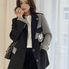 Women's Plaid Contrast Color Stitching Suit Coat 2023 Autumn Korean Loose Single-breasted Pocket Blazer Female
