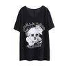Women's Plus Size Halloween 4XL Black T Shirts Short Sleeve Large Clothing 2023 Summer Casual Cotton Oversize Loose Blouses Top