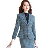 Women's Plus Size Office Professional Wear 2022 Autumn and Winter Ladies Long-sleeved Suit Slim High-waist Skirt 2-piece