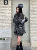 Women's Print Pocket Temperament Mini Women Skirt Suits Lapel Long Sleeve Loose Fit Jacket Trend Spring Autumn 2023