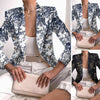 Women's Printed Blazer ZANZEA Oversized 2022 Spring Autumn OL Coats Casual Solid Long Sleeve Outwears Loose Streetwears