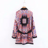 Women's Printed Mid-length Blazer 2022 Spring and Autumn Casual Jacket Small Suit  Loose Coat Feminine