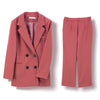 Women's Set Autumn Winter Long Sleeve Blazer Pants Women Sets two Breasted Jacket Formal Suit  2 Pieces Sets Suit Office Lady