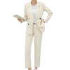Women's Set Autumn Winter Long Sleeve Blazer Pants Women Sets two Breasted Jacket Formal Suit  2 Pieces Sets Suit Office Lady