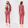 Women's Set Autumn Winter Long Sleeve Blazer Pants Women Sets two Breasted Jacket Formal Suit  2 Pieces Sets Suit Office Lady