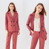 Women's Set Autumn Winter Long Sleeve Blazer Pants Women Sets two Breasted Jacket Formal Suit  2 Pieces Sets Suit Office Lady