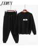 Women's Sets 2023 Autumn Winter Woolen And Cashmere Knitted Warm Suit O Collar Sweater + Harem Pants Loose Style Two-Piece Sets