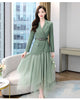 Women's Sets Belt Blazer+Elastic Waist Pleated Tulle Mesh Skirt Suit Two Piece Set Office Lady Women 2 Piece Skirt Suits