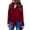 Women's Shirt Autumn Chiffon Blouse 2022 Casual Female Tie V-Neck Long Sleeve Solid Loose Bottoming Tops blusas feminina S-5XL