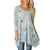 Women's Shirts Autumn Blouses 2022 Plus Size Long Sleeve Tunic Tops Irregular Hem Loose Floral Print Shirs blusas feminina S-XXL