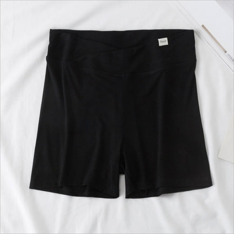 Women's Short Leggings Plus Size High Elastic Curvy Leggings for Long Tee Shirts Cotton Comfortable Prevention of Thigh Rubbing