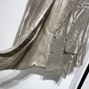 Women's Silver Sequined Blazers BlingBling Long-sleeved Mid-length Woman Suits Beaded Double Breasted OL Cardigan Crop Tops 2023