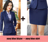 Women's Skirt Suit 2 Pieces Set Office Lady Work Wear Jacket Skirt Suit Female Skirt And Blazer Formal Elegant Long Sleeve