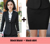 Women's Skirt Suit 2 Pieces Set Office Lady Work Wear Jacket Skirt Suit Female Skirt And Blazer Formal Elegant Long Sleeve