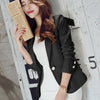 Women's Slim Long Sleeve Short Blazer Korean Solid Color Suit Yellow Suit Jacket Female 2022 Women's Clothing