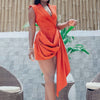 Women's Spring 2023 Orange Double Breasted  Blazer Traf Coat Jacket