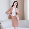 Women's Spring Autumn Suit Jacket Short Skirt Set Korean Elegant Chic Casual Blazer Coat Mini Skirts Two Piece Set