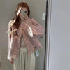 Women's Spring Tweed Outerwear Tassel Design Sense Versatile Female Suit Coat