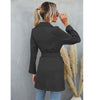 Women's Spring and Autumn Blazer Coat 2023 Temperament Lapel Slim Belt Mid-length Khaki White Clothes N918