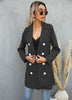Women's Spring and Autumn Blazer Coat 2023 Temperament Lapel Slim Belt Mid-length Khaki White Clothes N918