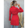 Women's Spring and Autumn Blazer Coat 2023 Temperament Lapel Slim Belt Mid-length Khaki White Clothes N918