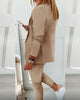 Women's Suit 2-piece Jacket + Pants 2023 Spring Casual Turn-down Collar Office Lady Long Sleeve Blazer Sets