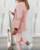 Women's Suit 2-piece Jacket + Pants 2023 Spring Casual Turn-down Collar Office Lady Long Sleeve Blazer Sets