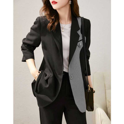Women's Suit Blazer  Women's Business Suit Designed Coat Vintage Women"s Outerwear Coats Woman Spring 2023 Elegant