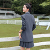 Women's Suit  Skirt Suit Two-piece Sets 2022 Autumn and Winter Pure Color Elegant Business Uniform School Uniform