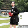 Women's Suit  Skirt Suit Two-piece Sets 2022 Autumn and Winter Pure Color Elegant Business Uniform School Uniform