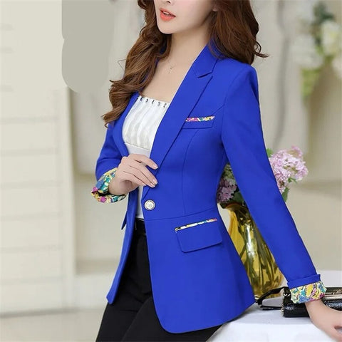 Women's Suit Jacket A Button Long Sleeved Short Korean Female Spring And Autumn 2023 Casual Ladies White Blazer Wild Tops