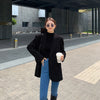 Women's Suit Jacket Korean Office Women Long Sleeve Top Loose  Black Suit Coat   New