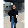 Women's Suit Jacket Korean Office Women Long Sleeve Top Loose  Black Suit Coat   New