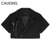 Women's Suit 2022 Summer Short Sleeves Harajuku Y2K Baggy Polo Collar TOP Pleated Skirt Suit Blazer Outwear Jackets