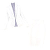 Women's Suits 2022 Summer Women's Large Size Single Buckle White Small Suit Jacket Slim Bag Hip Split Skirt Two-piece Suit