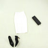 Women's Suits 2022 Summer Women's Large Size Single Buckle White Small Suit Jacket Slim Bag Hip Split Skirt Two-piece Suit