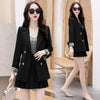 Women's Suits Autumn Winter High-end Slim Double-breasted Workwear Elastic Waist Temperament Skirt Set Two-piece Wild Women