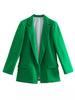 Women's Summer 2023 Linen Blend Open Blazer Women's Casual Long Sleeve Vintage Blazer
